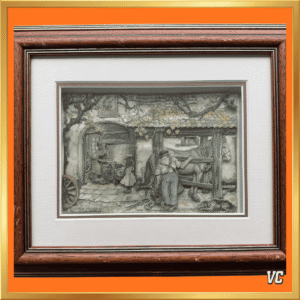 Anton Pieck - De Hoefsmid - 3D papierreliëf - 22 x 15 cm