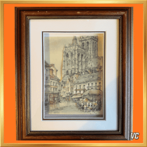 Anton Pieck - Groenplaats Antwerpen - 3D papierreliëf - 22 x 15 cm