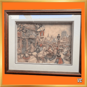 Anton Pieck - D 'Soete Inval - 3D papierreliëf - 40 x 30 cm